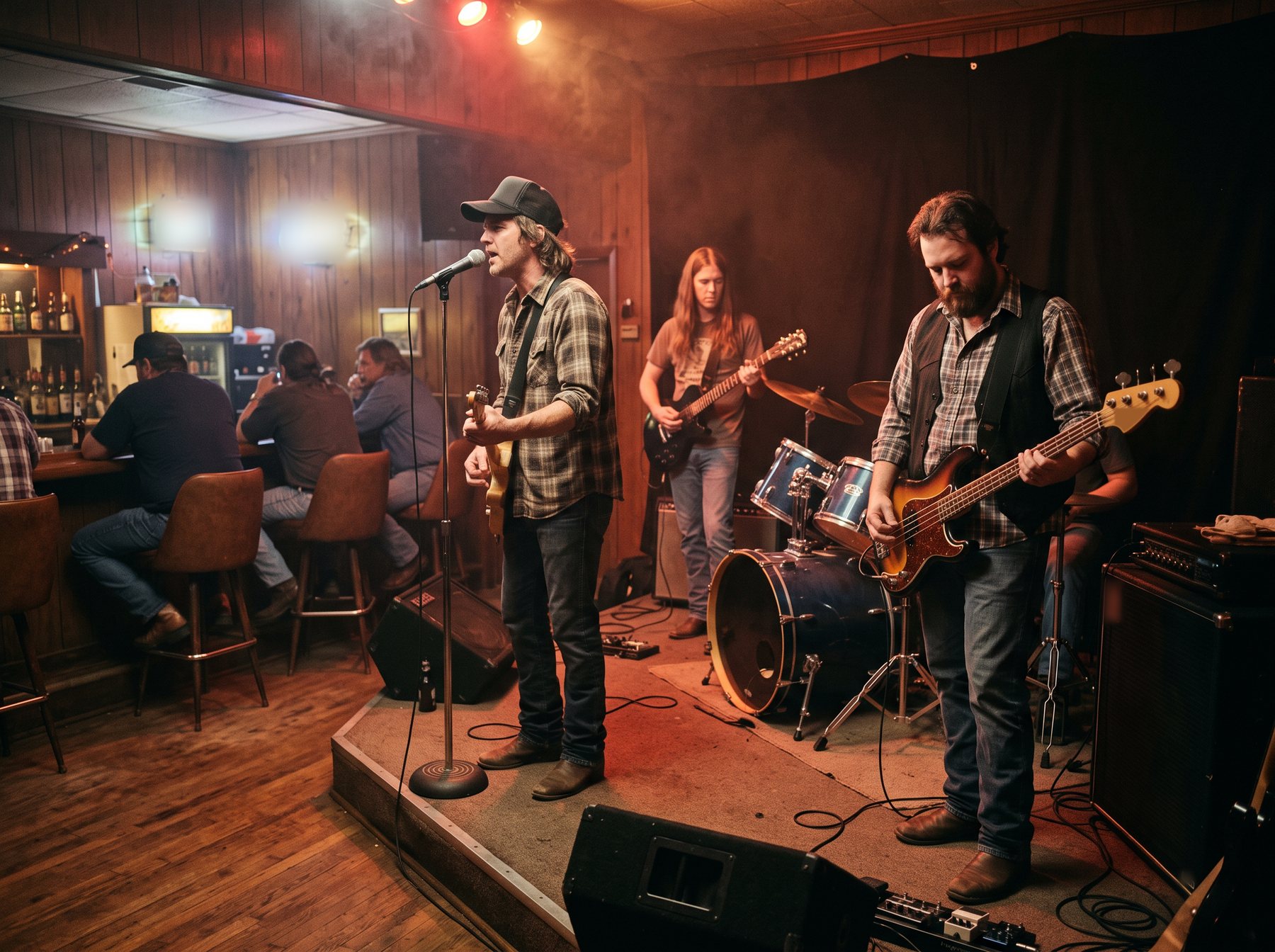 Quittin' Snakes playing a small room in Waycross, Georgia